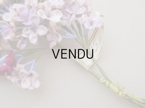 画像5: アンティーク ライラックの大きな布花 ベルベット 薄紫 ラベル付き (5)