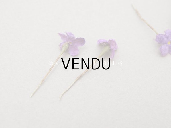 画像5: アンティーク 勿忘草の小さな布花 薄紫 10ピースのセット 約13mm (5)