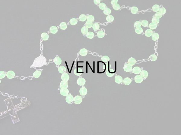 画像3: アンティーク ウラングラスのロザリオ  (3)