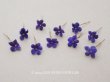 画像1: アンティーク 勿忘草の小さな布花 青紫色 10ピースのセット 約13mm (1)