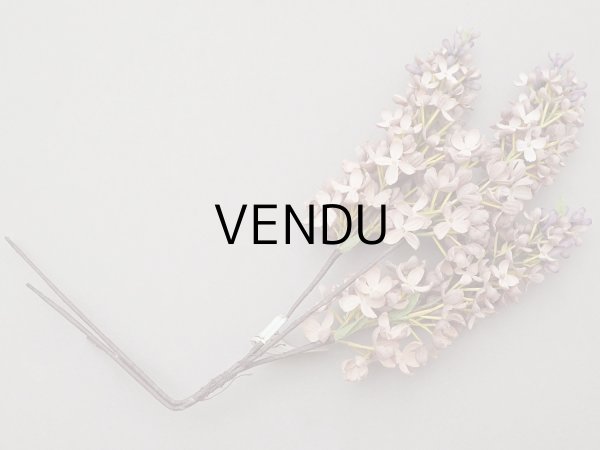 画像7: アンティーク ライラックの大きな布花 スモーキーピンク ラベル付き (7)