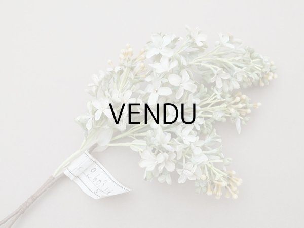 画像3: アンティーク ライラックの大きな布花 ミルキーグリーン ラベル付き (3)