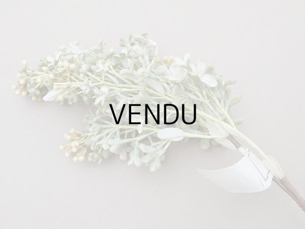 画像7: アンティーク ライラックの大きな布花 ミルキーグリーン ラベル付き (7)