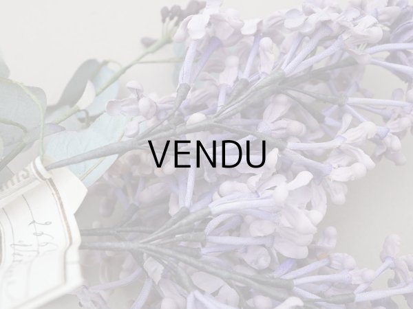 画像7: アンティーク ライラックの大きな布花 グレイッシュパープル ラベル付き (7)