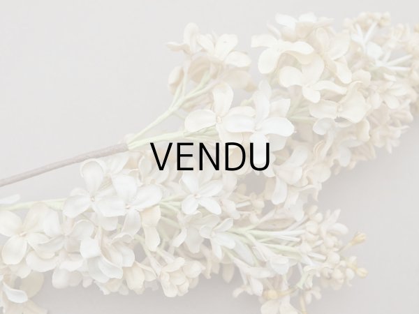 画像5: アンティーク ライラックの大きな布花 エクリュ ラベル付き (5)