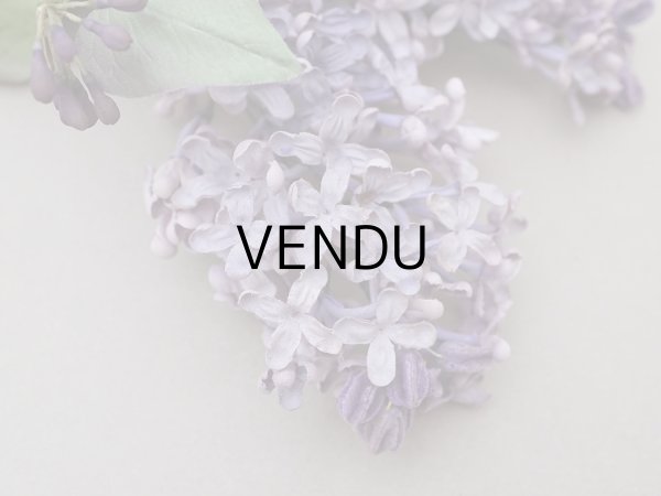 画像5: アンティーク ライラックの大きな布花 グレイッシュパープル ラベル付き (5)