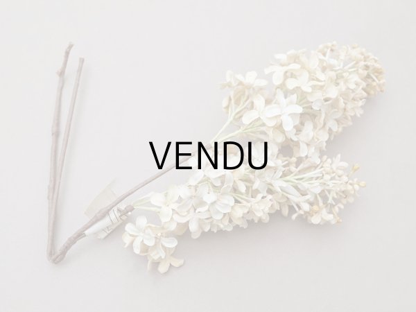 画像7: アンティーク ライラックの大きな布花 エクリュ ラベル付き (7)