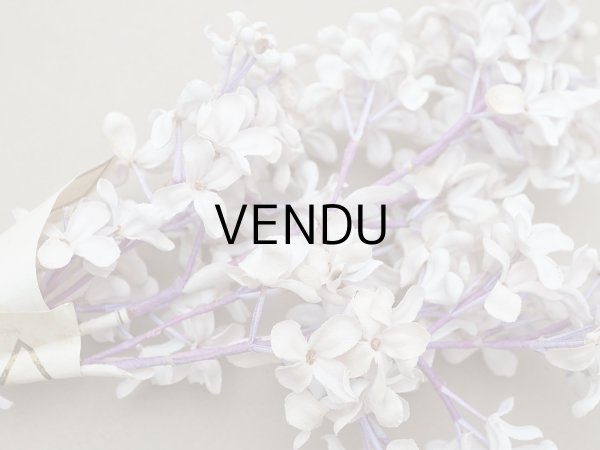 画像4: アンティーク ライラックの大きな布花 ホワイトパープル ラベル付き (4)