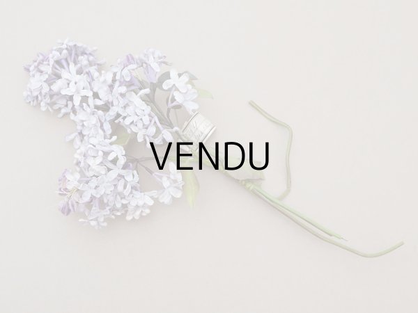 画像3: アンティーク ライラックの大きな布花 アイスパープル＆アイスブルー ラベル付き (3)