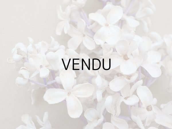 画像6: アンティーク ライラックの大きな布花 ホワイトパープル ラベル付き (6)