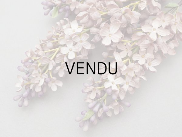 画像3: アンティーク ライラックの大きな布花 スモーキーピンク ラベル付き (3)