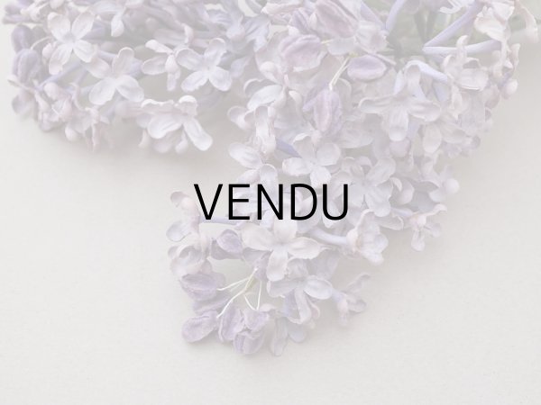 画像4: アンティーク ライラックの大きな布花 グレイッシュパープル ラベル付き (4)