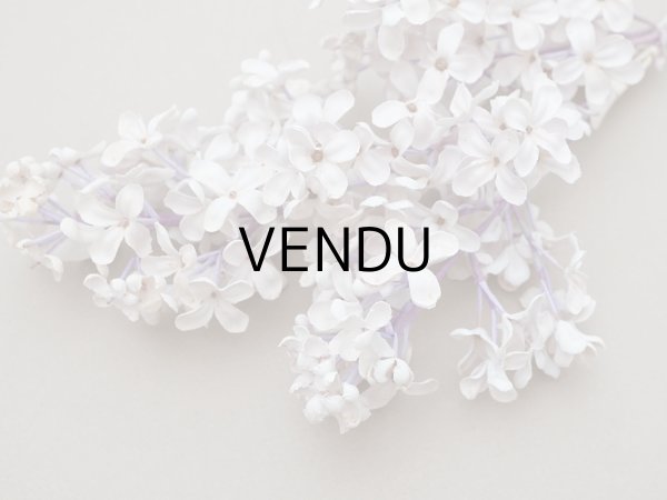 画像8: アンティーク ライラックの大きな布花 ホワイトパープル ラベル付き (8)