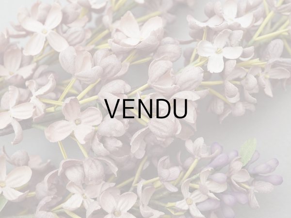 画像5: アンティーク ライラックの大きな布花 スモーキーピンク ラベル付き (5)