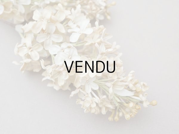 画像6: アンティーク ライラックの大きな布花 エクリュ ラベル付き (6)