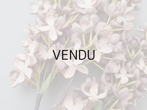 画像6: アンティーク ライラックの大きな布花 スモーキーピンク ラベル付き (6)