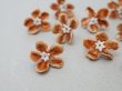 画像3: アンティーク 布花 ベルベットの花びら 10〜11ピースのセット キャメル 18mm (3)