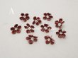 画像2: アンティーク 布花 ベルベットの花びら 10〜11ピースのセット チョコレートブラウン 18mm (2)