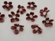 画像5: アンティーク 布花 ベルベットの花びら 10〜11ピースのセット チョコレートブラウン 18mm (5)