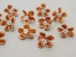 画像4: アンティーク 布花 ベルベットの花びら 10〜11ピースのセット キャメル 18mm (4)