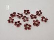 画像8: アンティーク 布花 ベルベットの花びら 10〜11ピースのセット チョコレートブラウン 18mm (8)