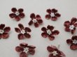 画像4: アンティーク 布花 ベルベットの花びら 10〜11ピースのセット チョコレートブラウン 18mm (4)