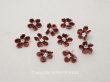 画像1: アンティーク 布花 ベルベットの花びら 10〜11ピースのセット チョコレートブラウン 18mm (1)