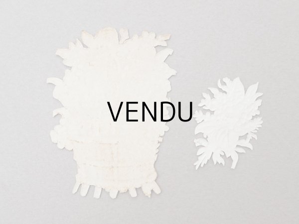 画像5: ＊蚤の市＊1900年頃 アンティーク 勿忘草 ダイカットクロモ 9点のセット (5)