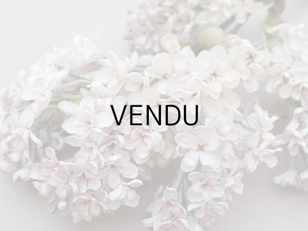 画像4: アンティーク ライラックの大きな布花 ホワイト＆ピンク＆グレイラベル付き (4)