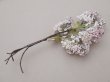 画像8: アンティーク ライラックの大きな布花 ホワイト＆ピンク＆グレイラベル付き (8)
