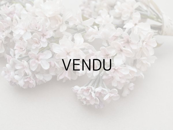 画像7: アンティーク ライラックの大きな布花 ホワイト＆ピンク＆グレイラベル付き (7)