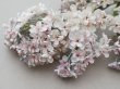 画像5: アンティーク ライラックの大きな布花 ホワイト＆ピンク＆グレイラベル付き (5)