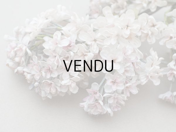 画像5: アンティーク ライラックの大きな布花 ホワイト＆ピンク＆グレイラベル付き (5)