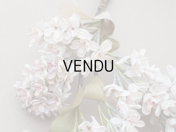 画像6: アンティーク ライラックの大きな布花 ホワイト＆ピンク＆グレイラベル付き (6)