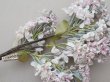 画像9: アンティーク ライラックの大きな布花 ホワイト＆ピンク＆グレイラベル付き (9)