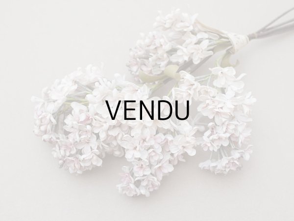 画像3: アンティーク ライラックの大きな布花 ホワイト＆ピンク＆グレイラベル付き (3)