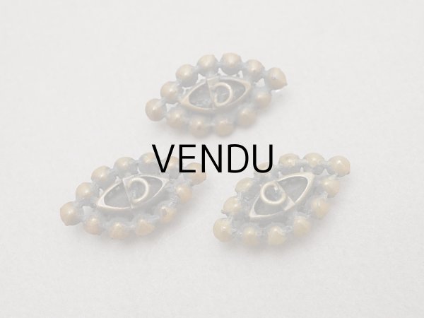 画像8: 19世紀 アンティーク サフィレットのボタン 3点セット (8)