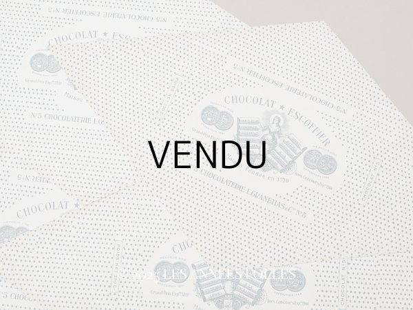 画像1: ＊蚤の市＊1904年 アンティーク チョコレートのラベル 4点セット (1)