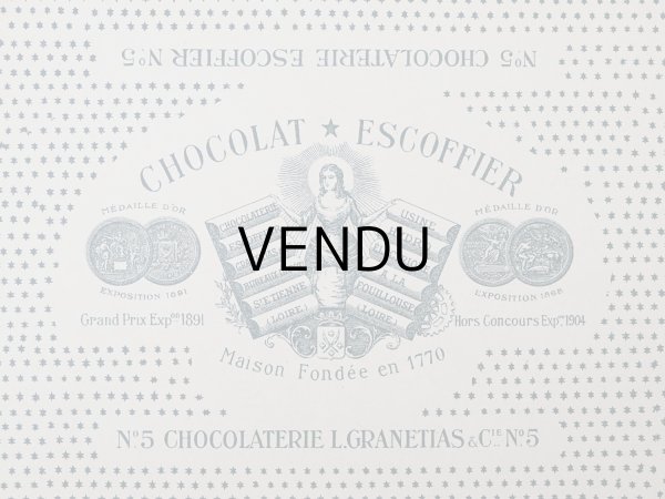 画像3: ＊蚤の市＊1904年 アンティーク チョコレートのラベル 4点セット (3)