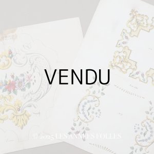画像: ＊蚤の市＊1841〜1843年 アンティーク 刺繍図案 2点セット