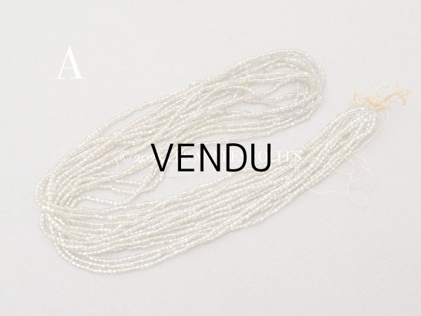 画像4: アンティーク シードビーズ カット入り クリア＆シルバー＆シャンパンゴールド ガラス製  (4)