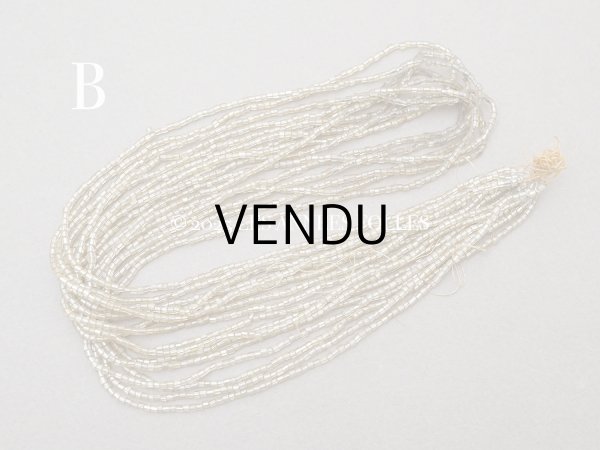 画像6: アンティーク シードビーズ カット入り クリア＆シルバー＆シャンパンゴールド ガラス製  (6)