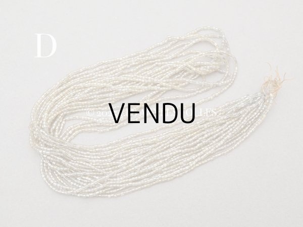 画像10: アンティーク シードビーズ カット入り クリア＆シルバー＆シャンパンゴールド ガラス製  (10)