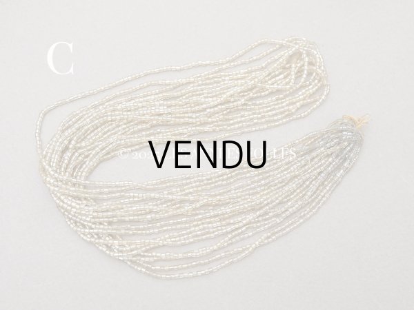 画像8: アンティーク シードビーズ カット入り クリア＆シルバー＆シャンパンゴールド ガラス製  (8)