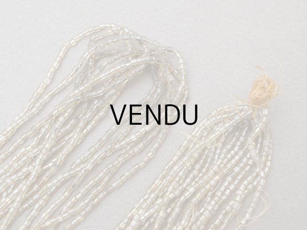 画像7: アンティーク シードビーズ カット入り クリア＆シルバー＆シャンパンゴールド ガラス製  (7)