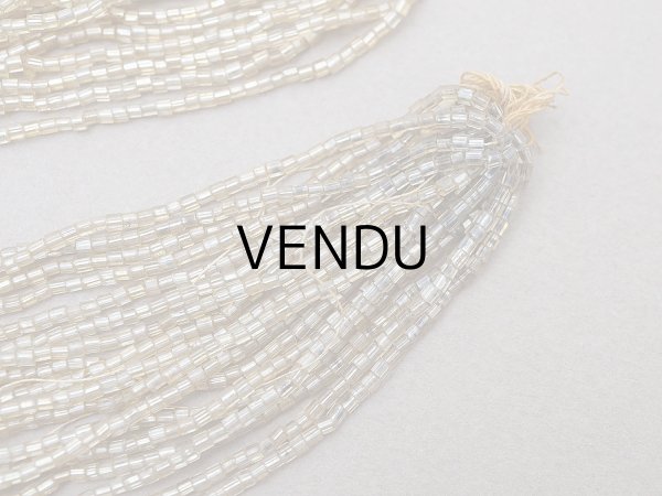 画像9: アンティーク シードビーズ カット入り クリア＆シルバー＆シャンパンゴールド ガラス製  (9)