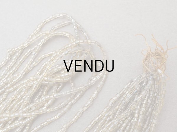 画像11: アンティーク シードビーズ カット入り クリア＆シルバー＆シャンパンゴールド ガラス製  (11)