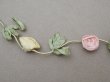 画像6: アンティーク シルク製 4色の大きな薔薇のロココトリム  44cm パステルカラー (6)