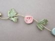 画像3: アンティーク シルク製 4色の大きな薔薇のロココトリム  44cm パステルカラー (3)