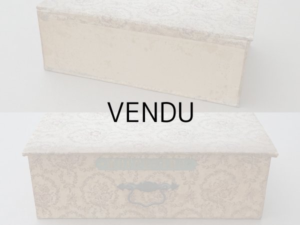 画像9: アンティーク カルトナージュボックス ハンカチ入れ チェストの引き出し MONCHOIRS (9)